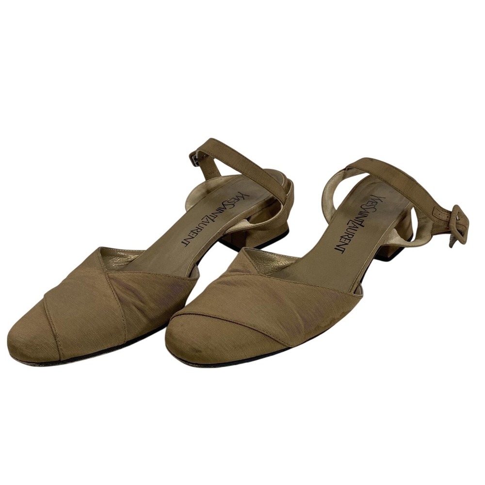 Yves‎ Saint Laurent Shoes Womens Size 8N Low Heel Sandal Italy Dress Slingback